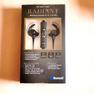 COPY - Black Wireless Earbuds W/In-line Mic